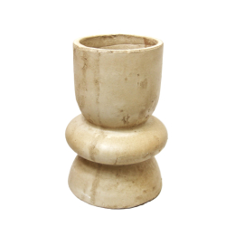 Wazon betonowy ceramiczny Kremowy Beżowy Boho 31cm